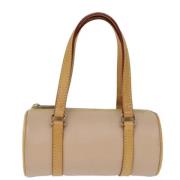 Burberry Vintage Pre-owned Laeder axelremsvskor Beige, Dam