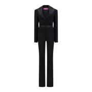 Gauge81 Svart Talara Jumpsuit Djup V-ringning Black, Dam