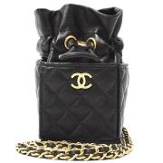 Chanel Vintage Pre-owned Laeder crossbodyvskor Black, Dam