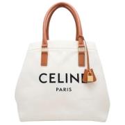 Celine Vintage Pre-owned Canvas celine-vskor White, Dam