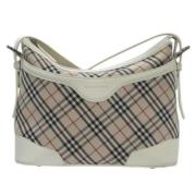 Burberry Vintage Pre-owned Canvas axelremsvskor White, Dam