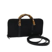 Gucci Vintage Pre-owned Nylon gucci-vskor Black, Dam