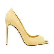 Le Silla Gula Läderhögklackade Pumps Yellow, Dam