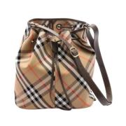 Burberry Vintage Pre-owned Laeder axelremsvskor Beige, Dam