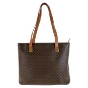 Celine Vintage Pre-owned Canvas axelremsvskor Brown, Dam