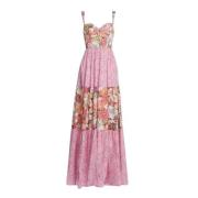 Agua by Agua Bendita Rosa Blommig Maxi Klänning Multicolor, Dam