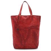 Bottega Veneta Vintage Pre-owned Canvas totevskor Red, Dam