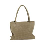 Bottega Veneta Vintage Pre-owned Laeder totevskor Beige, Dam