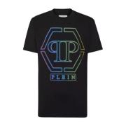 Philipp Plein Svart Hexagon T-shirt Black, Herr