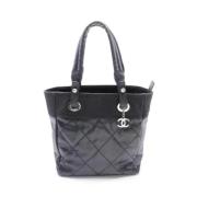 Chanel Vintage Pre-owned Canvas chanel-vskor Black, Dam