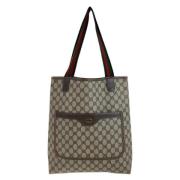 Gucci Vintage Pre-owned Canvas totevskor Beige, Dam