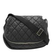 Chanel Vintage Pre-owned Canvas axelremsvskor Black, Dam