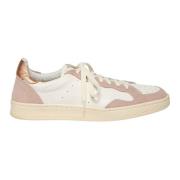 Elia Maurizi Vit och rosa mocka sneaker Multicolor, Dam