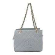 Chanel Vintage Pre-owned Tyg chanel-vskor Blue, Dam