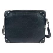 Gucci Vintage Pre-owned Laeder crossbodyvskor Black, Herr