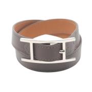 Hermès Vintage Pre-owned Laeder armband Brown, Dam