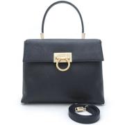 Salvatore Ferragamo Pre-owned Pre-owned Laeder handvskor Black, Dam