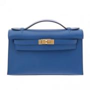 Hermès Vintage Pre-owned Laeder handvskor Blue, Dam