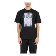 Hugo Boss Bomull Grafisk T-shirt Black, Herr