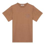 Max Mara Kortärmad rund hals T-shirt Brown, Dam