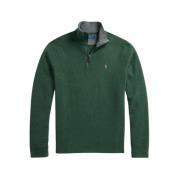 Polo Ralph Lauren Mjuk Ribbstickad Dragkedja Tröja Green, Herr