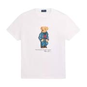 Ralph Lauren Vit t-shirt med björn White, Herr