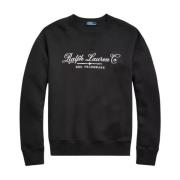 Ralph Lauren Svart sweatshirt med logotyp utan huva Black, Dam