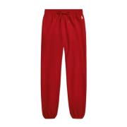 Ralph Lauren Röda sweatpants med logotyp Red, Dam