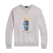 Ralph Lauren Grå polarfleece tröja Polo Bear Gray, Herr