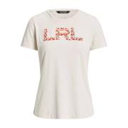 Ralph Lauren Vit t-shirt med logotyp White, Dam