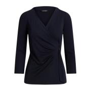 Ralph Lauren Marinblus med rynkning Blue, Dam