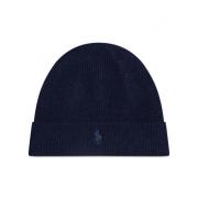 Ralph Lauren Klassisk Pony Logo Beanie, Blå Ullmössa Blue, Herr