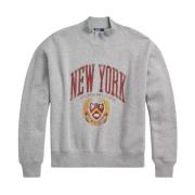 Ralph Lauren Grå sweatshirt med Relaxed Fit tryck Gray, Dam