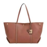 Ralph Lauren Brun läder shopper Brown, Dam