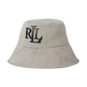 Ralph Lauren Grå hatt med logotyp Gray, Dam