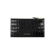 Alexander McQueen Laeder plnbcker Black, Dam