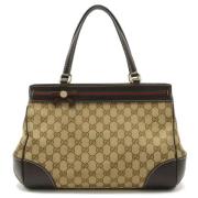 Gucci Vintage Pre-owned Tyg totevskor Beige, Dam