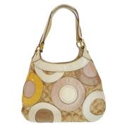 Coach Pre-owned Pre-owned Canvas handvskor Beige, Dam