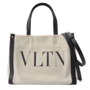 Valentino Vintage Pre-owned Canvas handvskor White, Dam