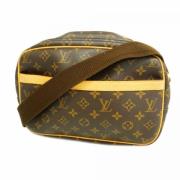 Louis Vuitton Vintage Pre-owned Tyg axelremsvskor Brown, Dam