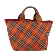 Burberry Vintage Pre-owned Tyg totevskor Orange, Dam