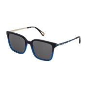 Zadig & Voltaire Blå acetat- och metall solglasögon Blue, Dam