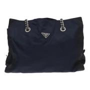 Prada Vintage Pre-owned Canvas prada-vskor Blue, Dam