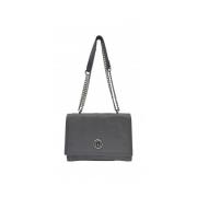 Liu Jo Stilig Crossbody-väska med Metalllogo Gray, Dam