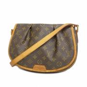 Louis Vuitton Vintage Pre-owned Tyg axelremsvskor Brown, Dam