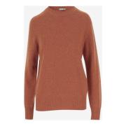 Malo Lyxig Cashmere Crew Neck Sweater Orange, Herr