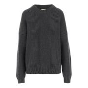 Khaite Stretch Cashmere Crew Neck Sweater Black, Dam