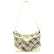 Burberry Vintage Pre-owned Canvas axelremsvskor Beige, Dam