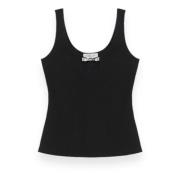 Blumarine Räfflad Tanktop Black, Dam