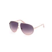 Guess Roséguld Metall Solglasögon Pink, Unisex